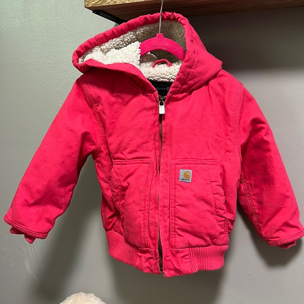 2T bright pink carhartt jacket